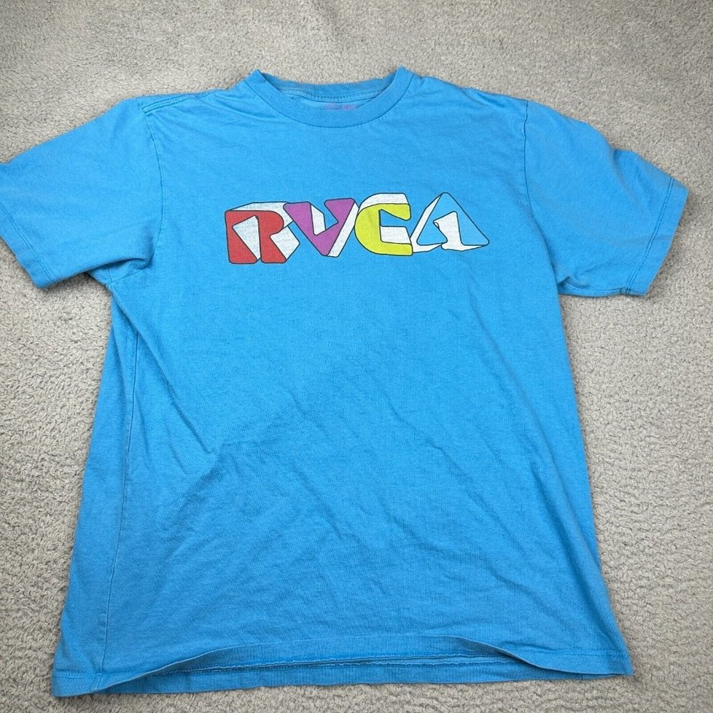 RVCA Special Edition Medium Front Logo Graphics Pullover Casual T-shirt Men Used